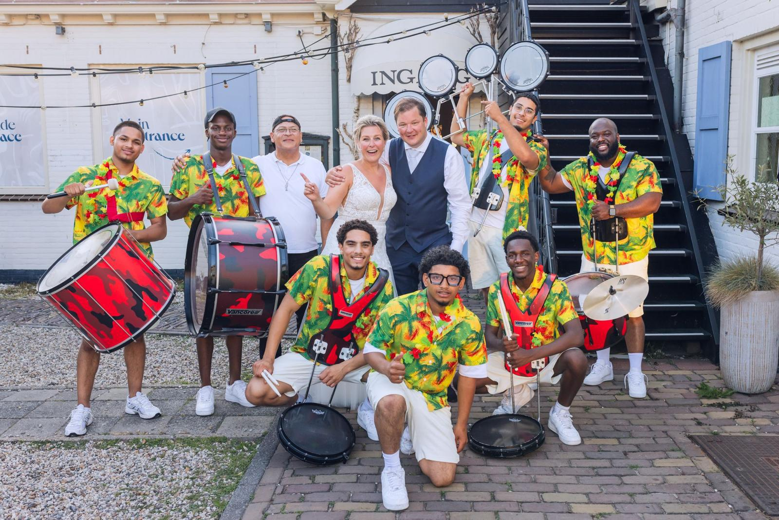Five Star Brassband bij bruiloft